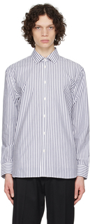 Бело-синяя рубашка в полоску Filippa K