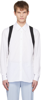 Белая рубашка со сбруей Alexander McQueen