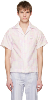 Розовая рубашка с цветочным принтом young n sang
