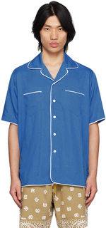 Синяя рубашка-бандана Rhude