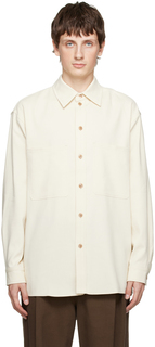 Рубашка Off-White с прямым воротником LEMAIRE