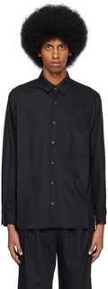 Черная рубашка с защипами rito structure