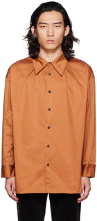 SSENSE Эксклюзивно оранжевая рубашка на пуговицах DRAE