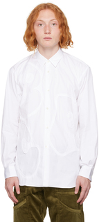 Белая рубашка с нашивками Comme des Garçons Shirt