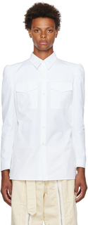 Белая рубашка с принтом Cassely Dries Van Noten