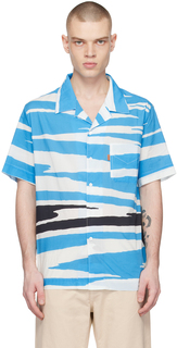 Сине-белая рубашка с принтом Missoni