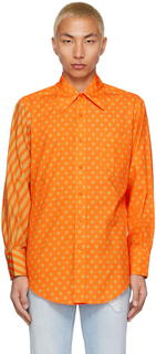 Оранжевая рубашка в горошек ERL