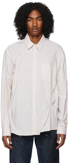 Бело-бежевая рубашка в полоску 424 Suncoat Girl