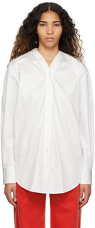 Белая рубашка с v-образным вырезом MM6 Maison Margiela