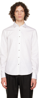 Белая рубашка с расклешенным воротником Wooyoungmi