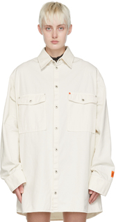 Белая хлопковая рубашка Heron Preston