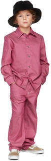 Детская розовая джинсовая рубашка BO(Y)SMANS