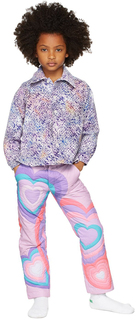 Детская фиолетовая рубашка с цветочным принтом ERL