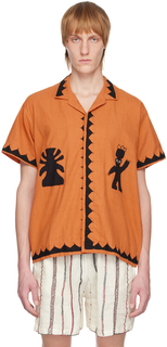 Оранжевая рубашка с аппликацией Kutch HARAGO
