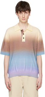Многоцветная футболка-поло с градиентом Solid Homme