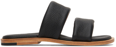 Черные кожаные сандалии с ремешком AURALEE