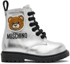 Ботинки Baby Silver Teddy Moschino