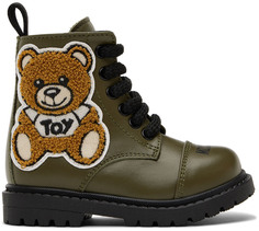 Ботинки Baby Khaki Teddy Boots Moschino