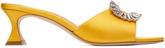 Желтые туфли на каблуках Laalita Manolo Blahnik
