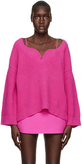 Розовый свитер с сердечком Valentino