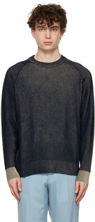 Темно-синий свитер из овечьей шерсти Paul Smith