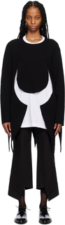 Черный асимметричный свитер Comme des Garçons Homme Plus