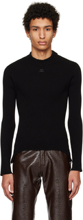 Черный свитер с вышивкой Courrèges Courreges