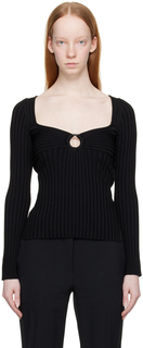 Черный свитер с v-образным вырезом Stella McCartney