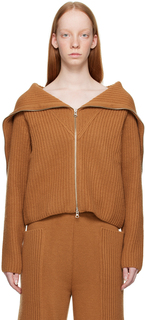 Светло-коричневый свитер с воротником-накидкой Trunk Project