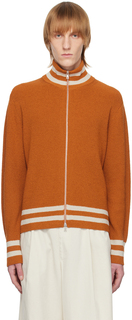 Оранжевый свитер на молнии Dries Van Noten