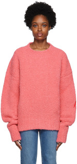 Розовый свитер с нашивками с вышивкой The Attico