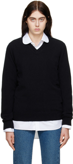 Черный свитер из овечьей шерсти Comme des Garçons Shirt