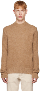 Бежевый свитер с круглым вырезом Jil Sander