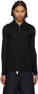 Черный свитер на молнии Jil Sander