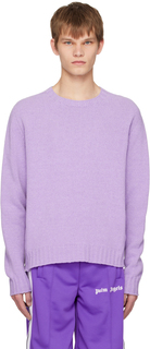 Пурпурный свитер интарсия Palm Angels