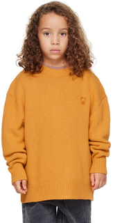 Детский оранжевый свитер с вышивкой Main Story
