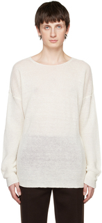 Белый свитер с круглым вырезом Isabel Benenato