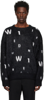 Черный свитер с надписью We11done
