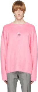 Розовый свитер вязки интарсия Givenchy