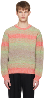Разноцветный полосатый свитер Solid Homme
