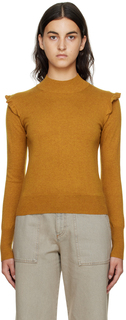 Коричневый свитер с оборками See by Chloé