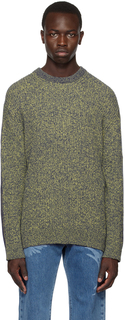 Желто-фиолетовый свитер с меланжевым узором PS by Paul Smith