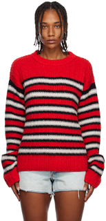 Красный полосатый свитер ERL