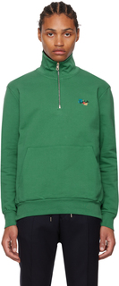 Зеленый свитер с брызгами краски Paul Smith