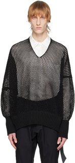 Черный свитер с круглым вырезом Sulvam
