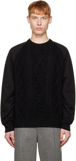 Черный гибридный свитер Neil Barrett