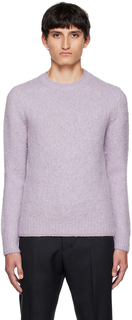 Фиолетовый свитер для малышей из альпаки AMI Alexandre Mattiussi