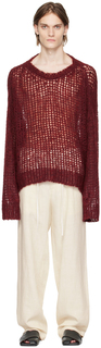 SSENSE Эксклюзивный бордовый свитер AIREI