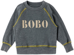 Детский серый свитер с регланами Bobo Choses