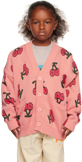 Детский розовый кардиган вишневый Jellymallow